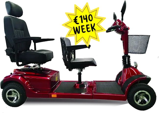 Rent a standard double mobility scooter in Los Cristianos with Star Mobility. Ideal for couples or friends who want comfort, safety, and freedom to explore Tenerife together.